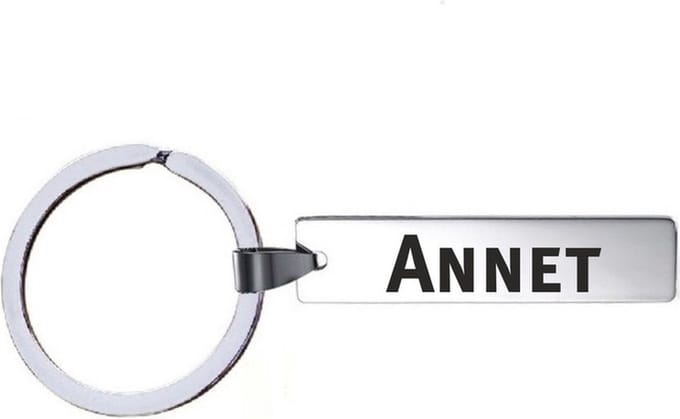 Sleutelhanger Met Naam - Annet - RVS