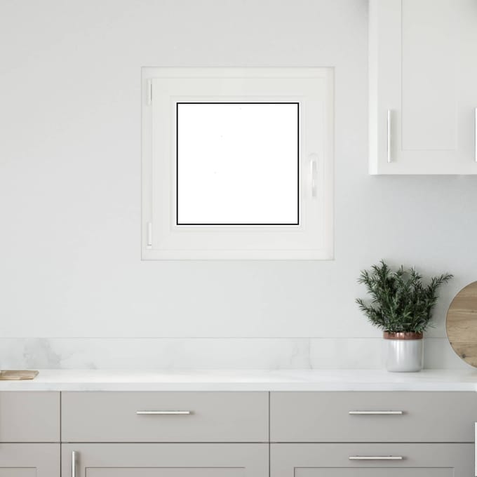 vidaXL - Kleur - binnenkant - kelderraam - Wit - RISOR - 60 - x - 60 - cm