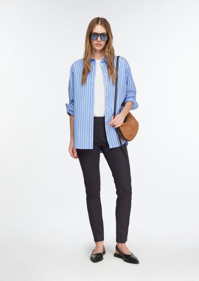 Legging met flatterende naden aan de achterkant en een decoratieve split dames COMMA