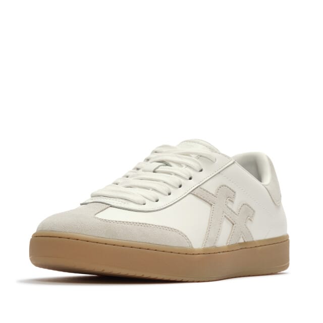 FitFlop The Dash Mens T-Toe Leather/Suede Sneakers WIT - Maat 42