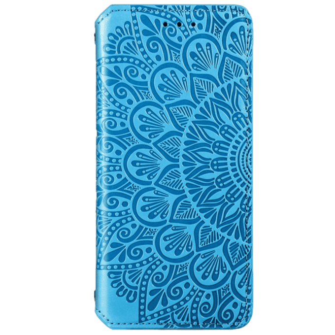 Mocaa Samsung Galaxy S21 Magnetic Mandala Wallet Blauw