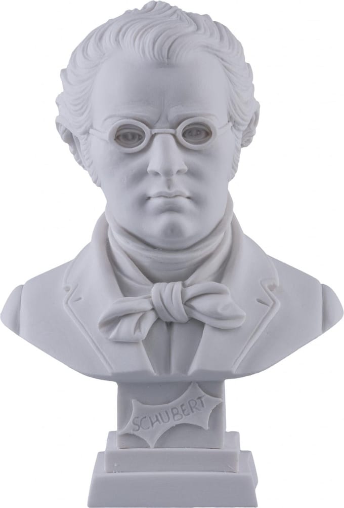 Music Gifts - Albast borstbeeld Schubert 11cm