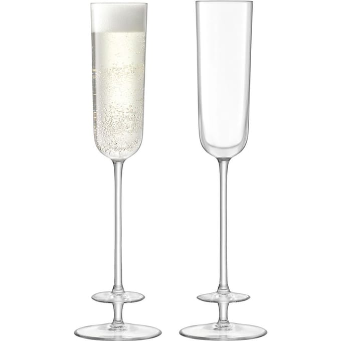 L.S.A. - Champagne Theatre Champagne Flute 130 ml Set van 2 Stuks - Glas - Transparant