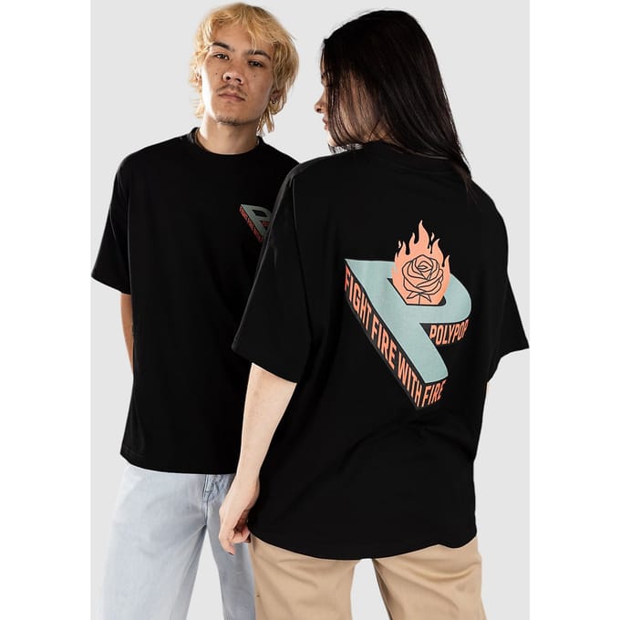 Polypop Big P T-Shirt zwart