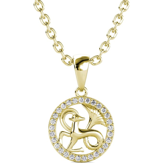 Steenbok Zodiac Hangers - Goud en Kristal