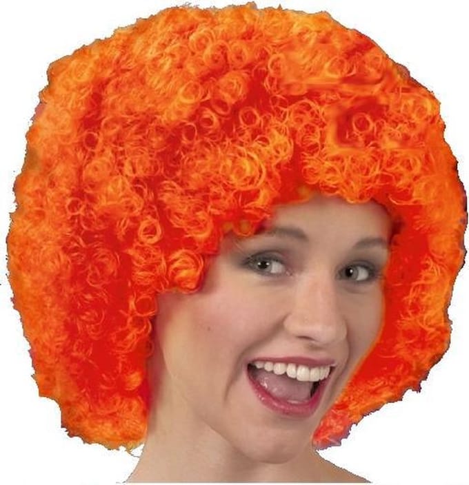 Rubie's Pruik Met Krullen Unisex Oranje