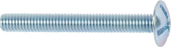 Laagbolkopschroef met moer M4x20 per 100 gegalvaniseerd