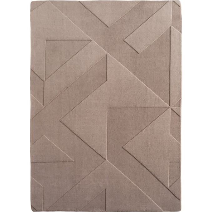 Japandi Vloerkleed - Hoogpolig - Scandinavisch Abstract Design - 3D-Effect - Beige- 80x250 CM