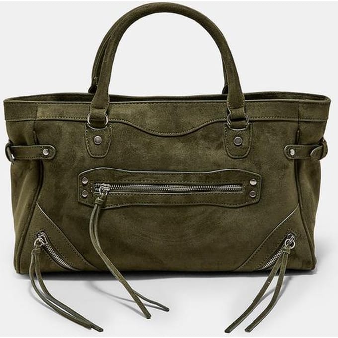 Stradivarius Citytas met ritstrekkers  Kaki OS