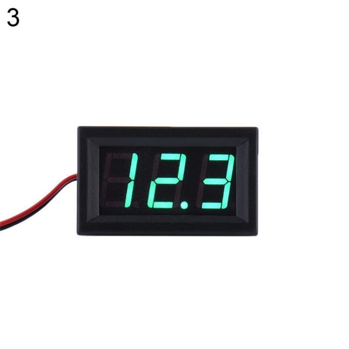 DC 3,2-30V tweedraads voltmeter LED-paneel Digitale display spanningsmeterapparaat rood