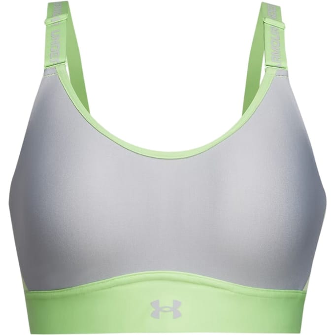 Under Armour Infinity-sportbeha voor dames, medium ondersteuning (Kalk)