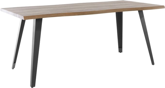 Eettafel - 180x90 cm - Zwart Houtlook