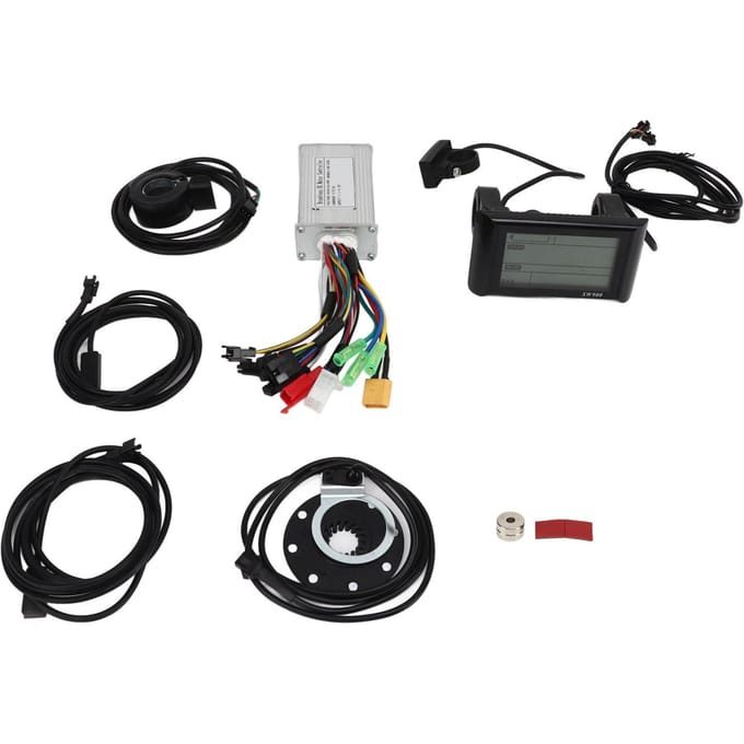 Elektrische Fiets Conversie Kit 17A Controller SW900 Paneel 130X Duimgas Uitschakelingssensor voor gray