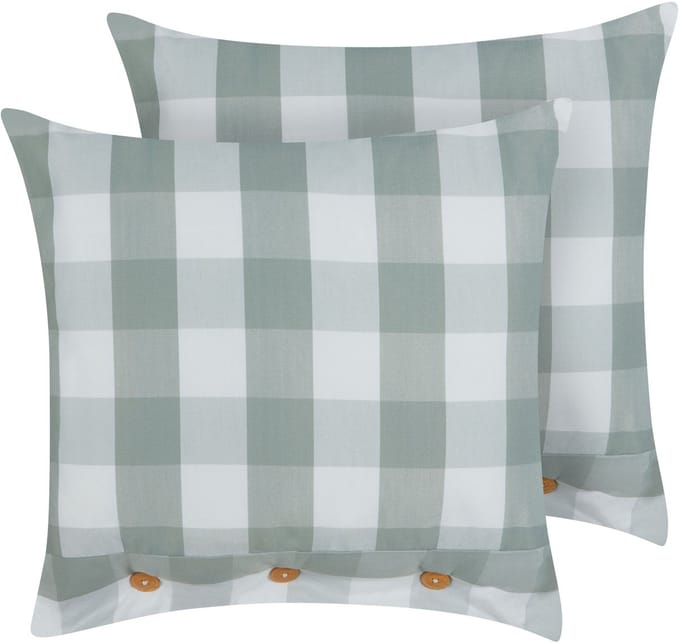TAMNINE - Sierkussen set van 2 - Mintgroen - 45 x 45 cm - Polyester