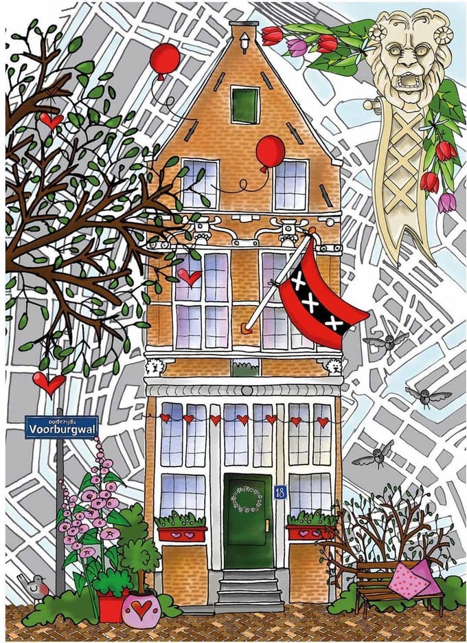 Amsterdam Puzzel - Oudezijds Voorburgwal 18, 100st.