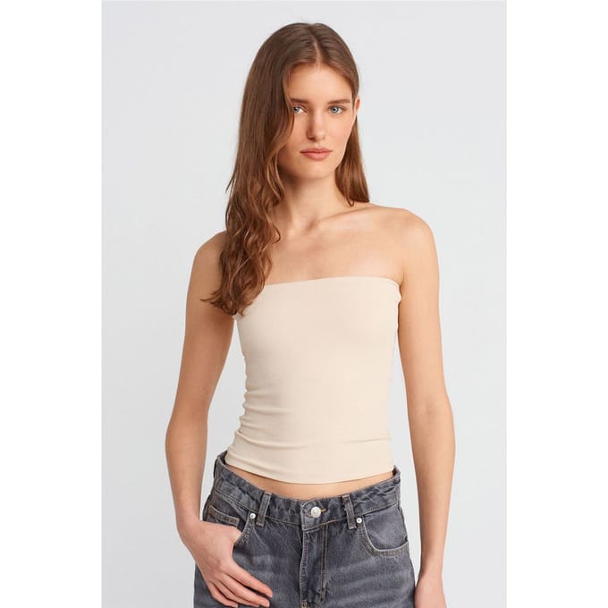 Strapless Bodycon Bandeau Blouse