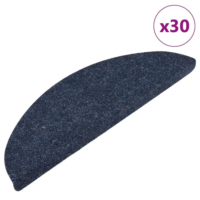 vidaXL - Trapmatten - zelfklevend - 30 - st - 56x17x3 - cm - blauw