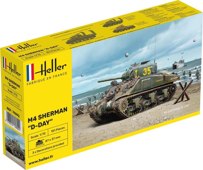 Heller Modelbouwpakket Militaire voertuigen - 79892 Sherman Tank Plastic - 1:72 - Modelbouw