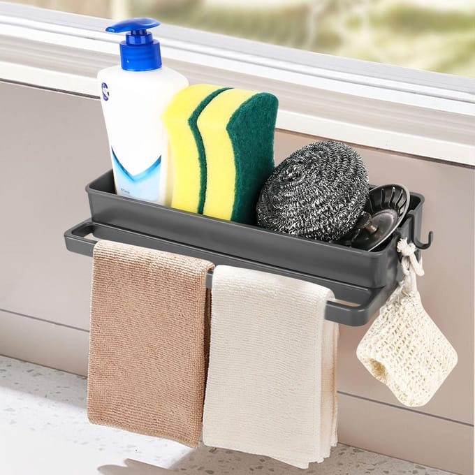 Dailygoods- Keukenspoelbak-Organizer met Lekbak - Sponshouder