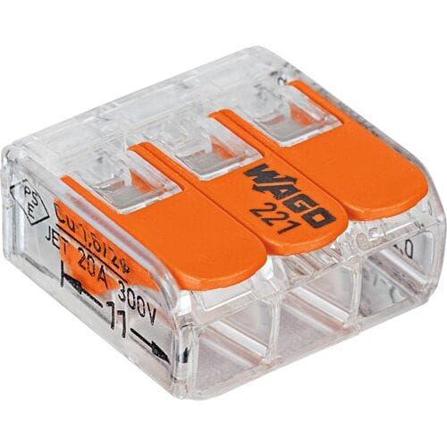 WAGO Verbindingsklem 3-voudig t/m 4mm² - 221-413 - 12 stuks in blister