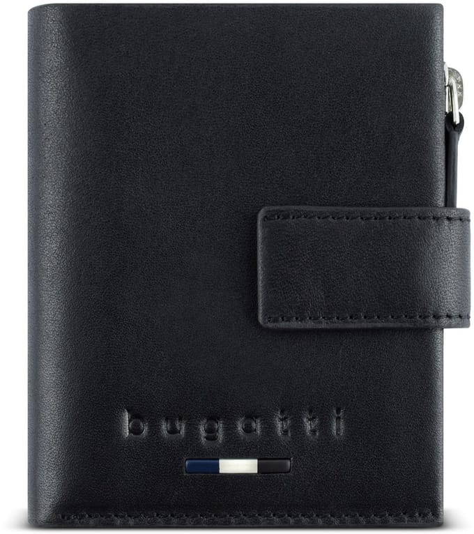 Bugatti Romeo Portemonnee RFID-bescherming Leer 10 cm - Jongens - Horizontaal - schwarz