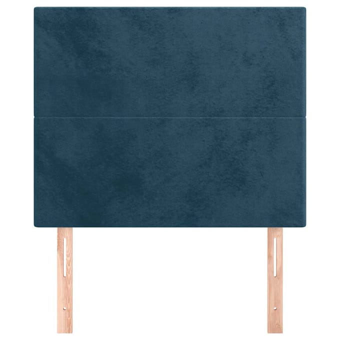 vidaXL - Hoofdbord - donkerblauw - 90x5x118/128 - cm - fluweel