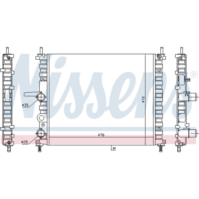 Radiator, motorkoeling NISSENS 617878