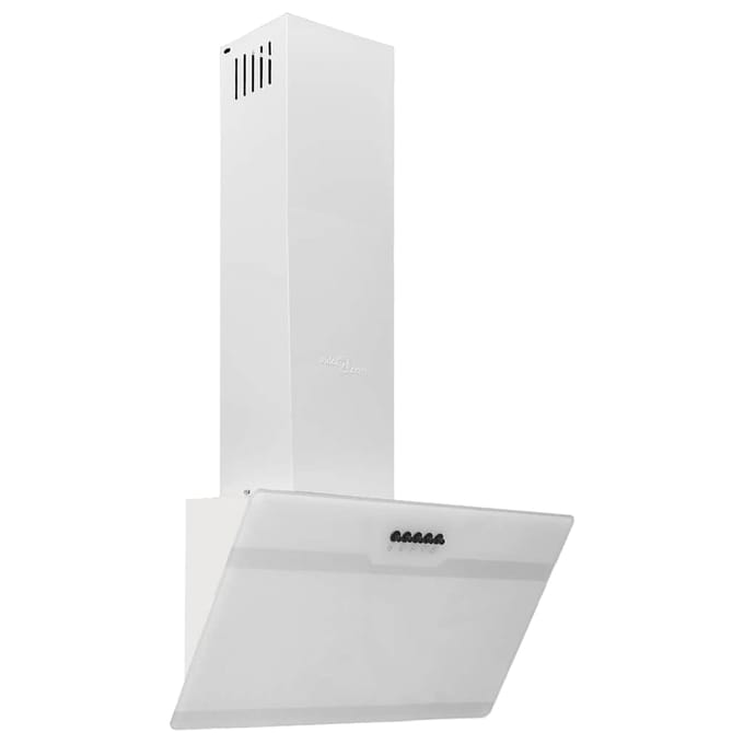 Vidaxl Wandafzuigkap, 60 Cm, Staal En Gehard Glas, Wit