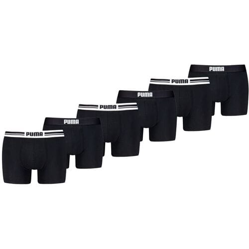 Puma Boxershorts Everyday Placed Logo - 6 pack - Zwart - Heren Ondergoed - Maat M