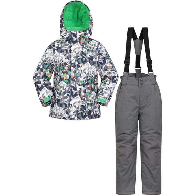 Mountain Warehouse Ski jassenset met opdruk voor kinderen (Grijs)