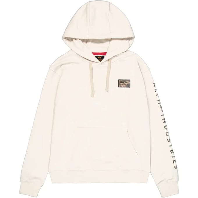 Hoodie met labelstitching, model 'Camo Sleeve'
