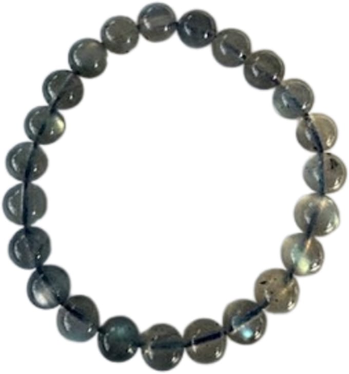 Labradoriet edelstenen armband 8 mm bescherming maat 18