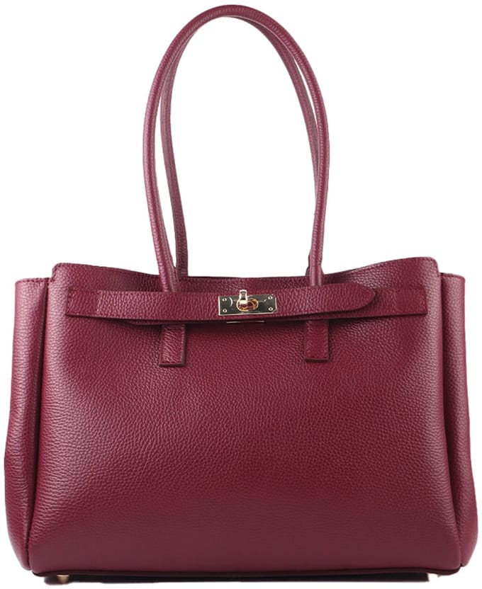 Giuliano handtas Josephine - Bordeaux - Suède - Made in Italy