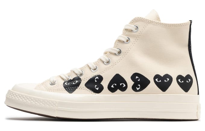 Converse Chuck Taylor All Star 70 Hi Comme Des Garcons PLAY Multi-Cœur 41 beige