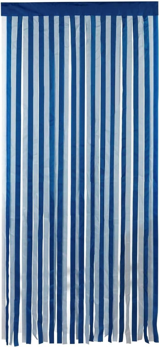 deurgordijn blauw-wit