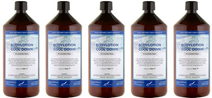 Bodylotion Cool Down 1 Liter - set van 5 stuks - Voordeelverpakking