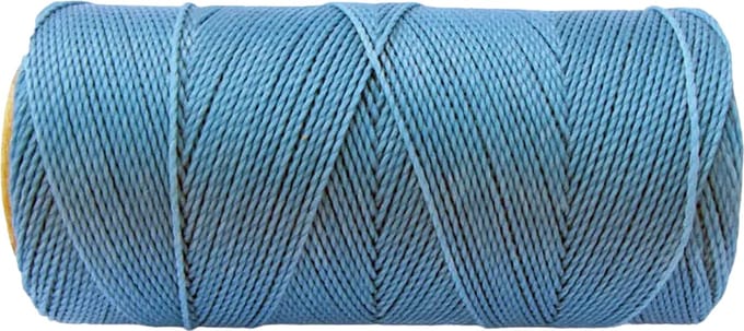 Macramé Koord - HEMELS BLAUW / SKY BLUE - #721 - Waxed Polyester Cord - Klos ca. 173mtr - 1mm Dik