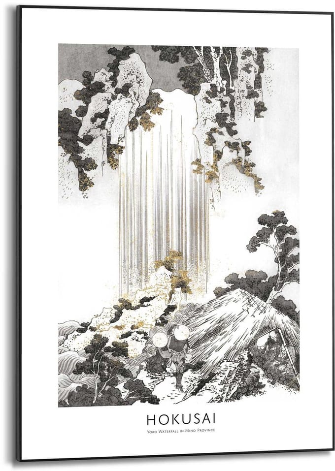 Schilderij Hokusai - 70 x 50 - Hout - REINDERS