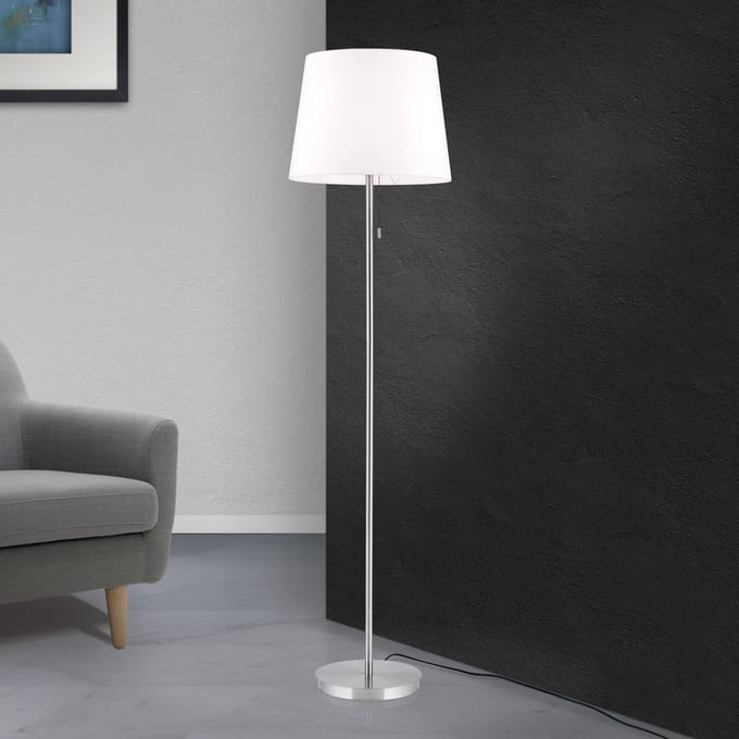 ORION Vloerlamp Ludwig, mat nikkel