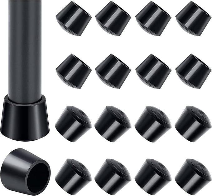 16 Stuks Rubber Stoelpootdoppen 25 mm - Antislip en Geluidsarm