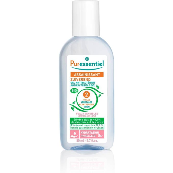 Puressentiel Zuiverende Antibacteriële gel met 2 Plantaardige Oliën 80 ml