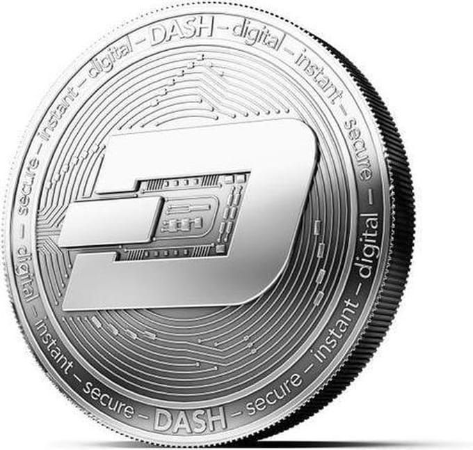 New Age Devi - DASH Munt - Cryptomunt Souvenir - Zilverkleurig