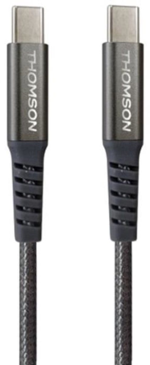 THOMSON USB-C naar USB-C 100W kabel - Snelladen en dataoverdracht – lengte 1,5 m