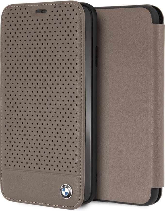 iPhone Xs Max hoesje - BMW - Bruin - Leer