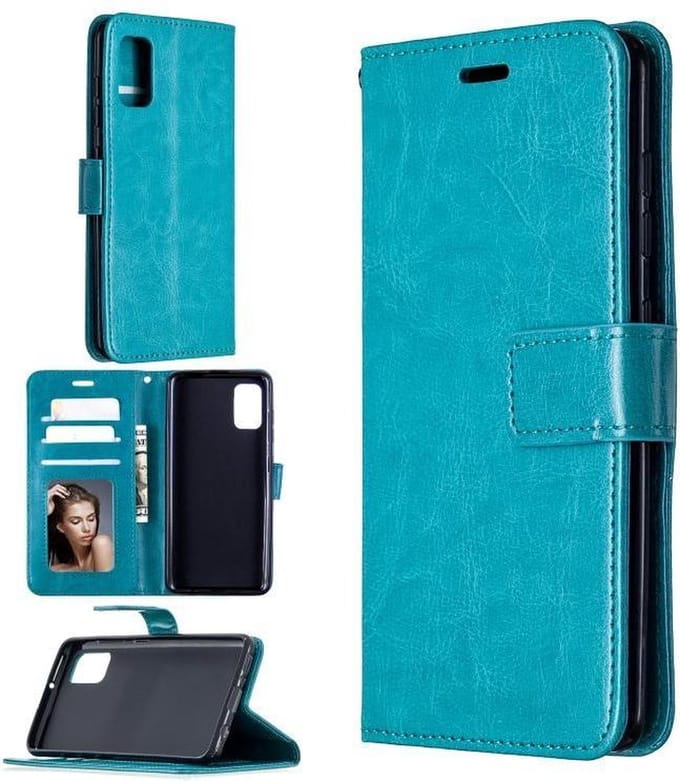 Hoesje Geschikt Voor Samsung Galaxy A32 5G - Bookcase Portemonnee - 3 Pasjesvakken - Magnetische Sluiting en Standfunctie - Turquoise - Ar202