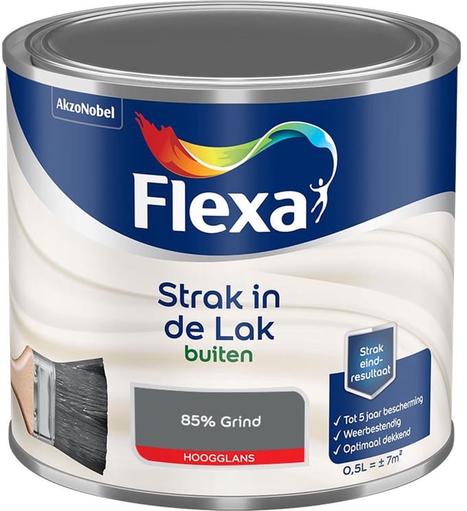 Flexa - Strak In De Lak Buitenlak Hoogglans - 85% Grind - Mengverf - 500 Ml