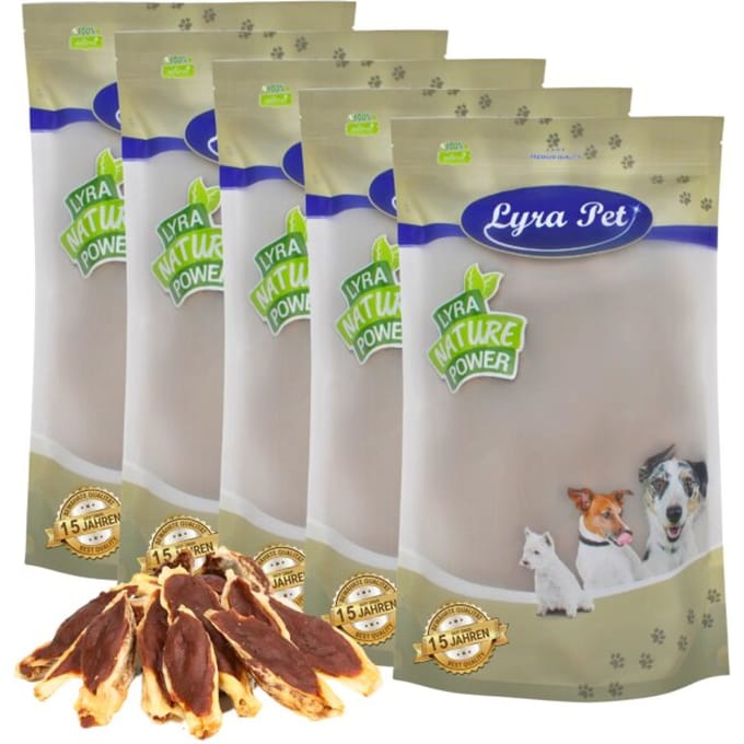 5 kg Lyra Pet® konijnenoren gevuld met eendenvlees