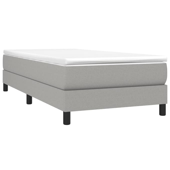vidaXL - Boxspring - bed - 80x200 - cm - stof - lichtgrijs
