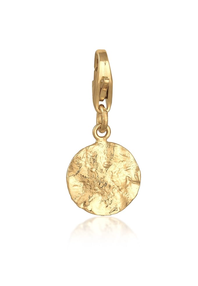 Nenalina - Bedel - Dames Bedelplaatje Rond Golvend in 925 Sterling Zilver - Dames