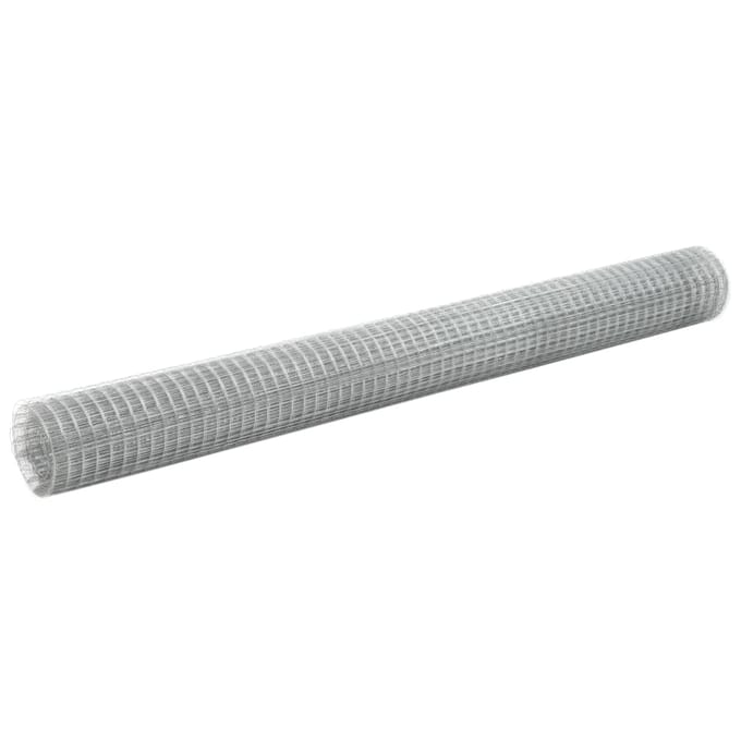vidaXL - Kippengaas - 10x1,5 - m - gegalvaniseerd - staal - zilverkleurig